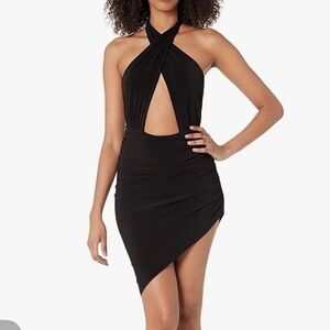 Norma Kamali Black Asymmetrical Dress